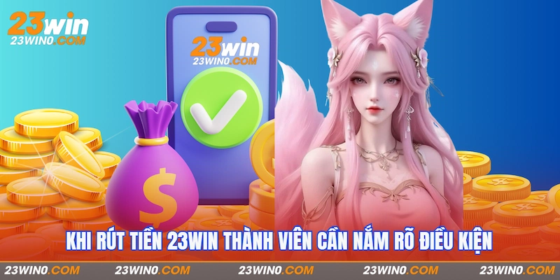 Khi rút tiền 23Win thành viên cần nắm rõ điều kiện